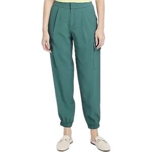 a new day Women’s Teal Green High Rise Cargo Jogger Pants Size 2 NWOT
